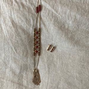 WHBM Elegant Necklace w/ matching earrings